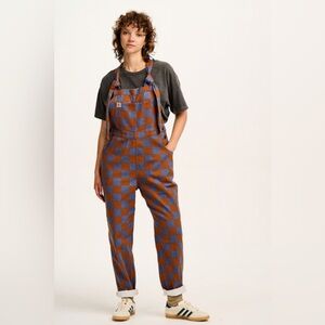 Reuben - Twill Dungarees in Chester Check Print /UK 14  ALTERED LENGTH